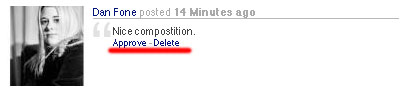you need to approve comments before they appear