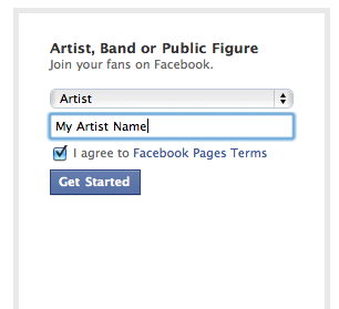 facebook choose type