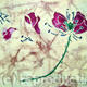 flower-in-the-wind. | £200 | | Batik-onto-tea-stained-cotton flower-in-the-wind.