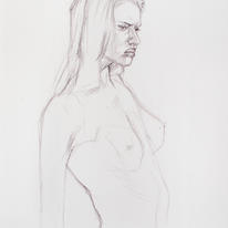 hidden Young Woman 3 drawing