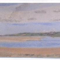 panorama No 2 (estuary with swans)