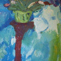 tulips on a column