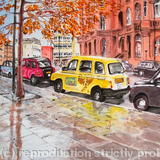 Taxis Outside The Midland - Pen & Wash