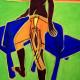 Figure with chairs