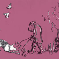 Old man and dog