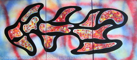 Amorphous - abstract triptych