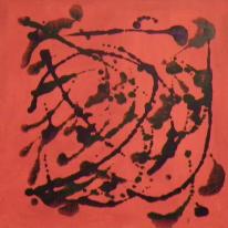 abstract - Purple on Red