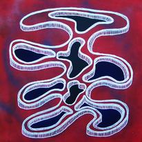 Abstract - red black and white