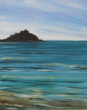 St Michael's Mount, green sea