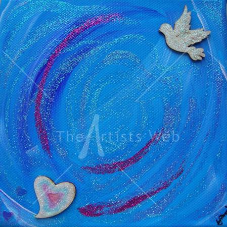 Turquoise Sky, Dove, Heart