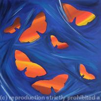 Abstract - Orange Butterflies