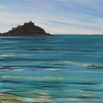 St Michael's Mount, green sea