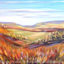 Autumn Landscape - view of Hills from Kegg Wood