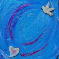 Turquoise Sky, Dove, Heart