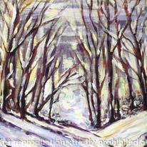 Snowy Path, Woodbank Park, Stockport