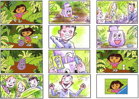 Dora the Explorer storyboard