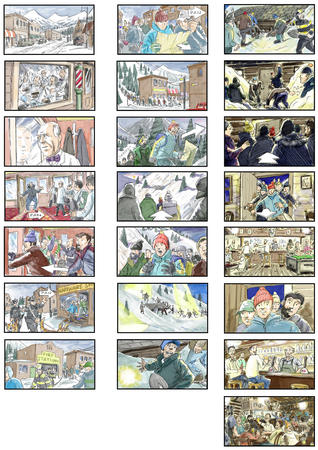 Coors Light storyboard