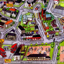 cartoon map - Duntocher (detail)