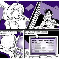 Corporate comic strip page 1