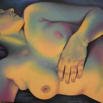 Berenica sleeping - oil painting (portrait) 