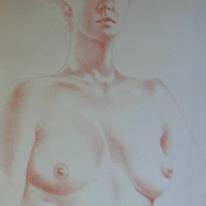 Upright lady - drawing painting (portrait) 
