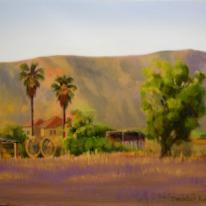 Farmyard, Galilee - oil painting (landscape)