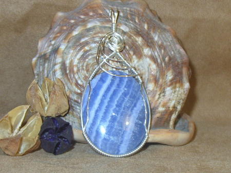 Crazy Lace Agate Pendant SSJ 005