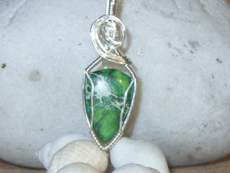 Sea Sediment Jasper pendant -010