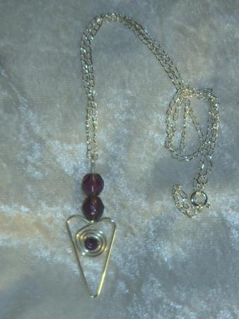 Ametheyst Crystal heart pendant 004