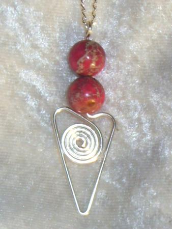  Jasper heart pendant -020