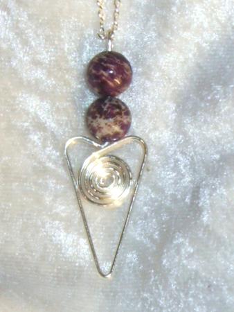 Jasper heart pendant -022