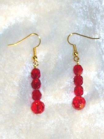 Crystal ear rings -027