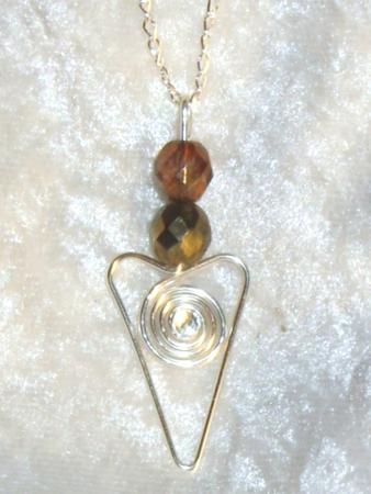 Crystal heart pendant -028
