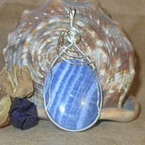 Crazy Lace Agate Pendant SSJ 005