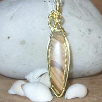 Picture Jasper arrowhead pendant-009