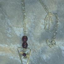 Ametheyst Crystal heart pendant 004