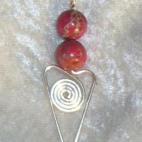  Jasper heart pendant -020