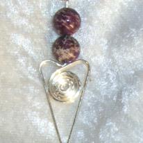 Jasper heart pendant -022