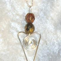 Crystal heart pendant -028