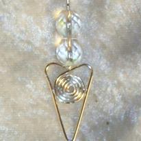 Crystal heart pendant -033
