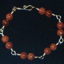 Brown Gold-stone Bracelet - 018