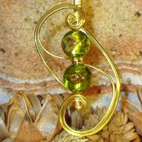 Floating flower bead treble cleff  TC-012