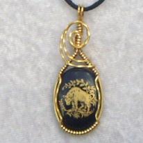 Taurus zodiac pendant -031