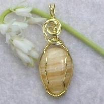 Yellow Calcite pendant -022