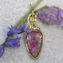 Sea sediment jasper pendant -025