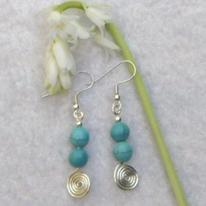 Turquoise Holistic ear rings-012