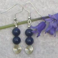 Lapis Lazuli Holistic ear rings-017