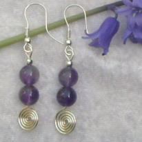 Amethyst Holistic ear rings-019