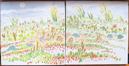 Ghost Moon diptych