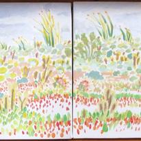 Ghost Moon diptych